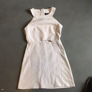 White Textured Topshop Dress